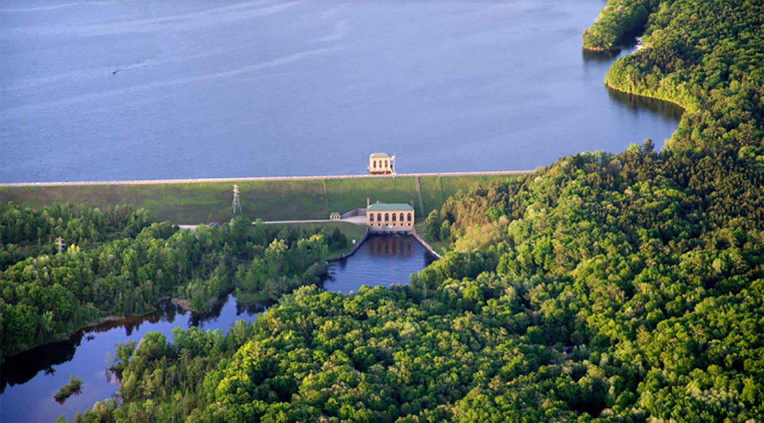 Hardy Dam and the Muskegon River, Newaygo County.
